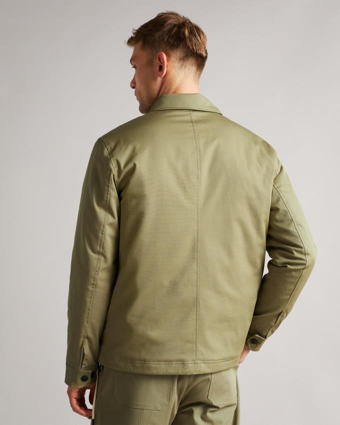 Veste Ted Baker Cavalry Twill Wadded Vert Homme | SNY-79632897